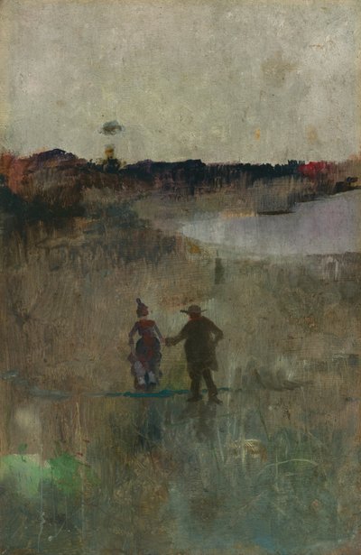 Landschaft mit zwei kleinen Figuren, Richmond, NSW von Charles Edward Conder